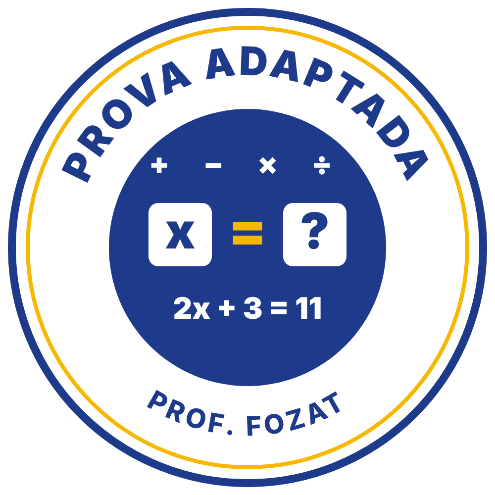 Logo Prova Adaptada, Prof. Fozat